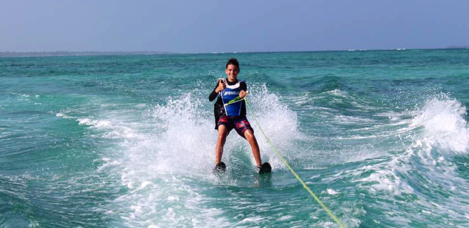 Waterskiing in Zanzibar